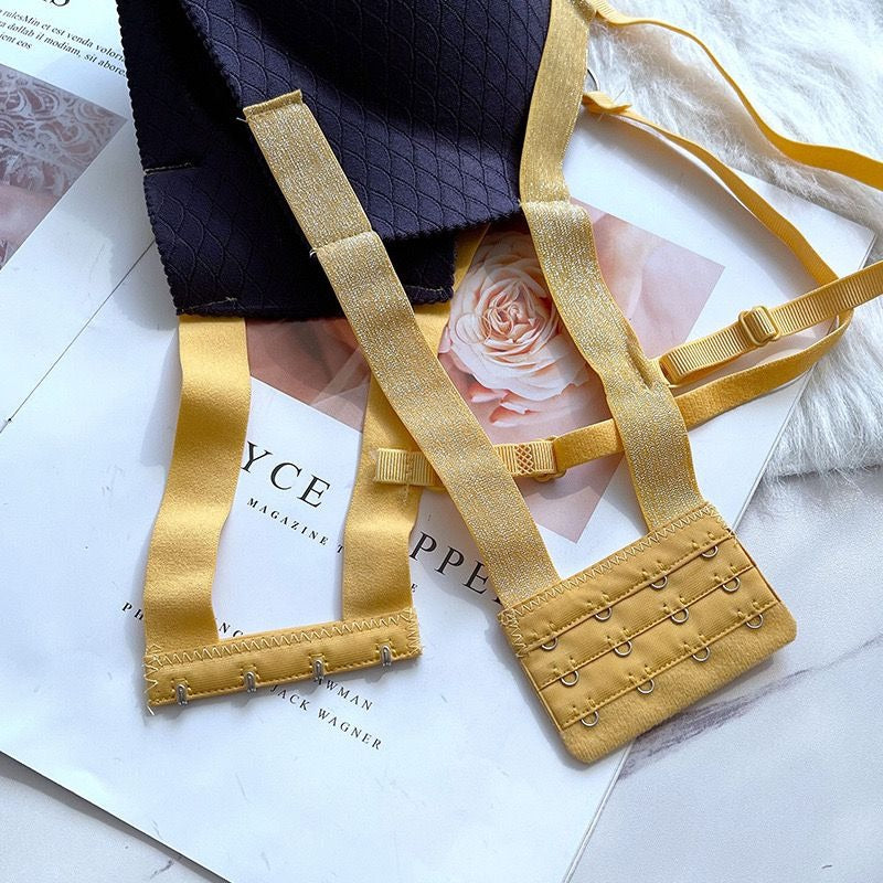 Contrast Glitter Patti Hollow Back Light Padded Adjustable 4 Back Hook Closure Bra