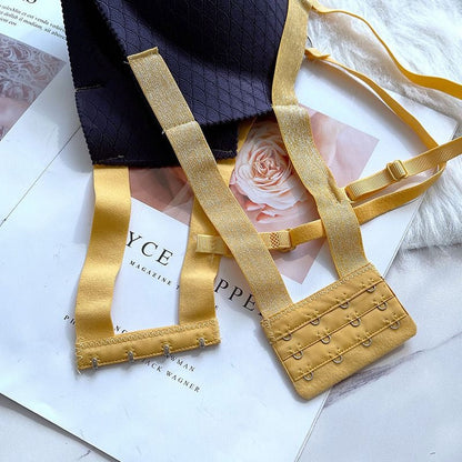 Contrast Glitter Patti Hollow Back Light Padded Adjustable 4 Back Hook Closure Bra