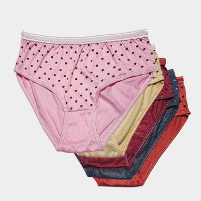 5-Pack Polka Dot Cotton Comfort Panties