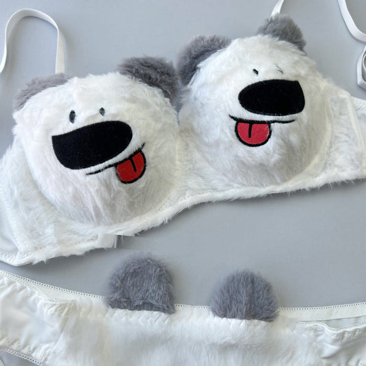 New High Quality Sexy Cute Kitty Anime Soft Plush Design Bra & Panty Set E05