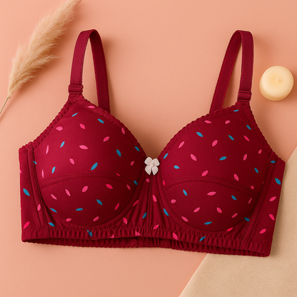 Pack Of 4 Light Padded Cotton Printed Soft & Breathable Bra