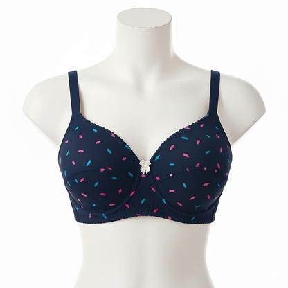 Pack Of 4 Light Padded Cotton Printed Soft & Breathable Bra