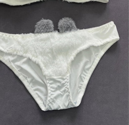 New High Quality Sexy Cute Kitty Anime Soft Plush Design Bra & Panty Set E05