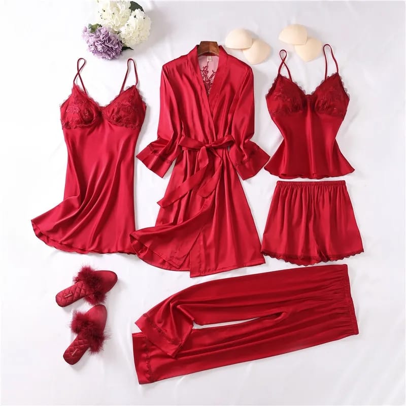 Ultimate 5-Piece Satin Nightwear Collection
