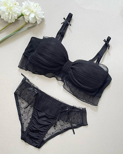 Sweetheart Pink Ruched Bralette Set 💕