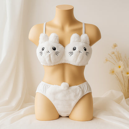 Snuggle Bunny & Fluffy Kitten Lingerie Set