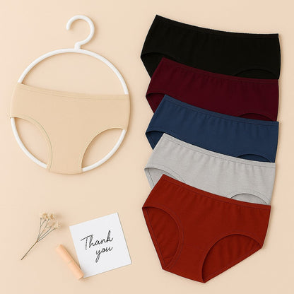 Flourish Combo Of 3 Plain 100% Cotton Panties For Women