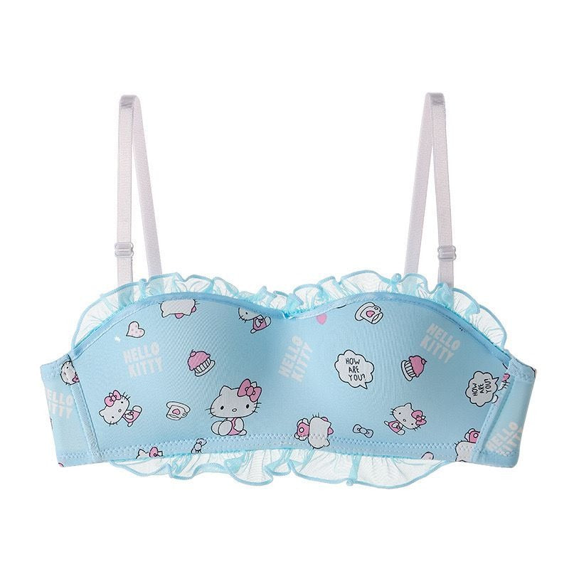 Japanese Style New Hello Kitty Print Padded Bra for girls