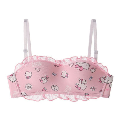 Japanese Style New Hello Kitty Print Padded Bra for girls