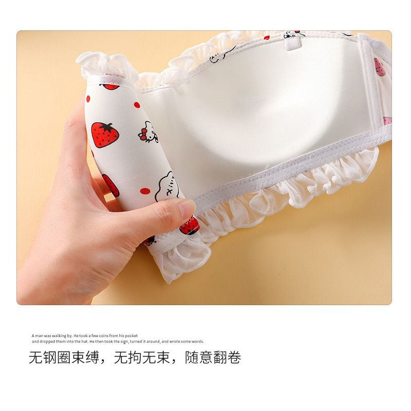 Japanese Style New Hello Kitty Print Padded Bra for girls