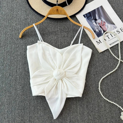 Bow Flower Bra Top – Soft Padded, Adjustable, Elegant Party Wear Top for Girls & Women